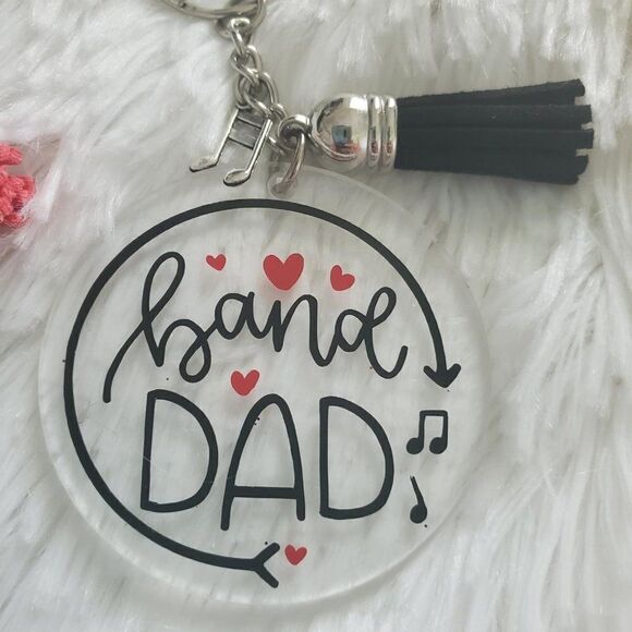 Band Mom Keychain, Band Dad Keychain, Music Note Keychain - Picture 5 of 15